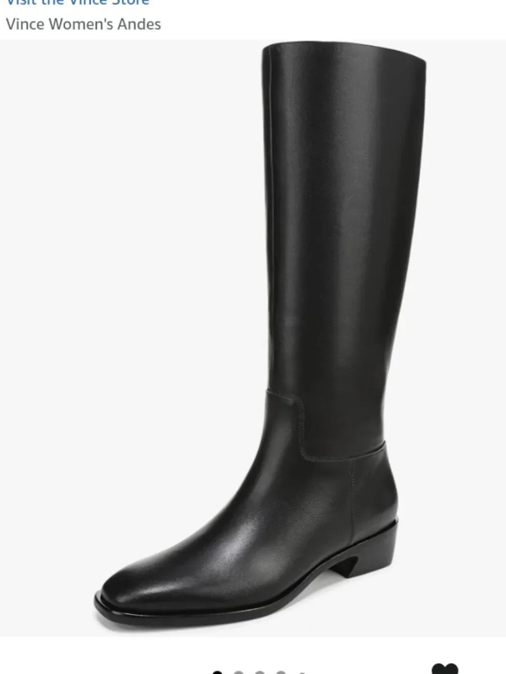 New Vince Andes Knee High Boots Womens 8.5 M Black Leather